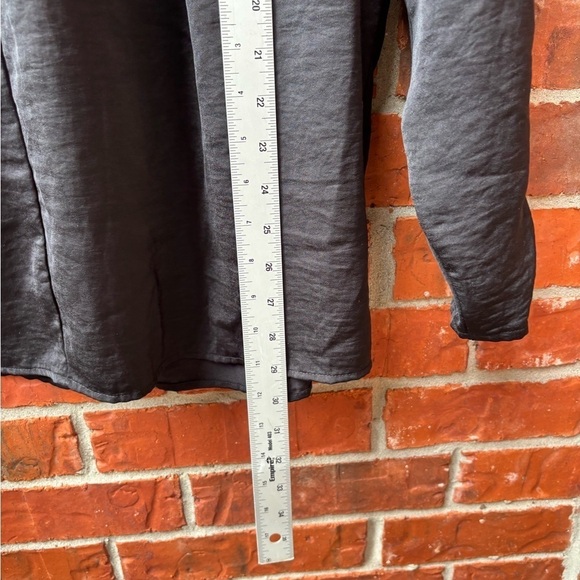 Lane Bryant 26 Black Lace Shoulder Bow Tie Long Sleeve Blouse Career Office - Picture 9 of 10